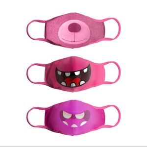 3-pack Super Soft Knit Kids Face Masks with Filter